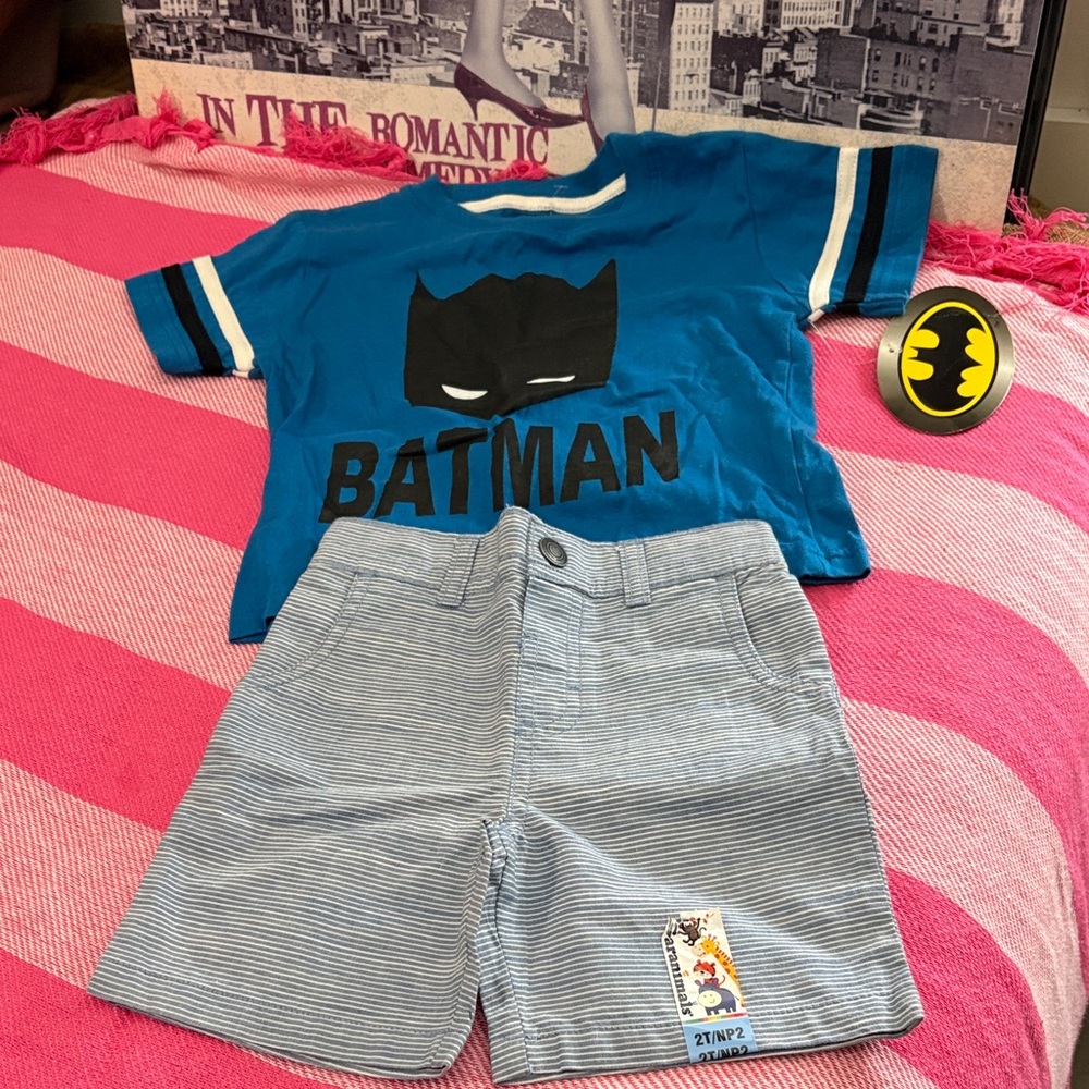 Batman Blue and Black Kids Matching Set